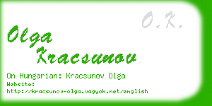 olga kracsunov business card